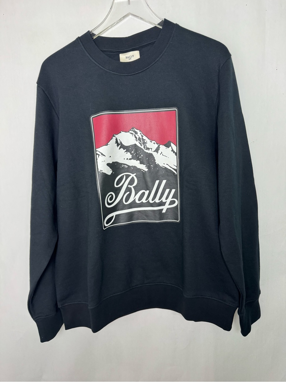 Bally 1851  Black Mountain Graphic Sweatshirt Sz 40